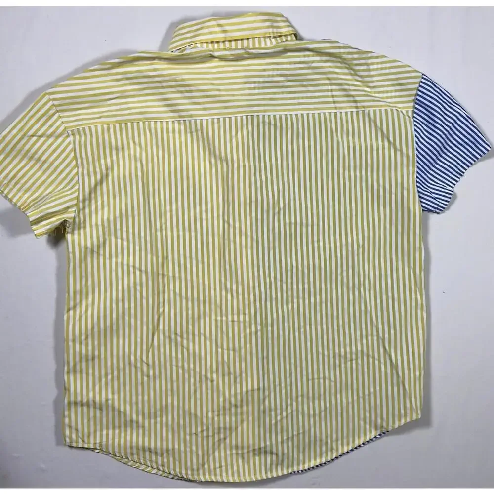 Daisy Short Sleeve Button Up Colorful Striped Shirt XL Sweater L Hoodie M Lot - Picture 11 of 16